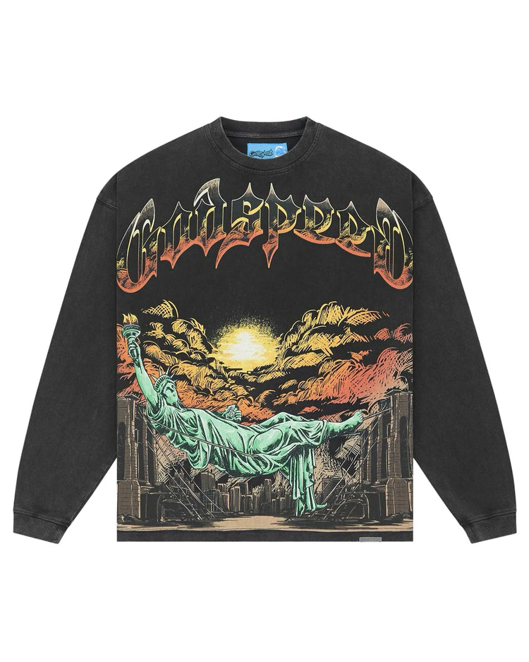 Burnt Bridges II Long Sleeve Tee Black