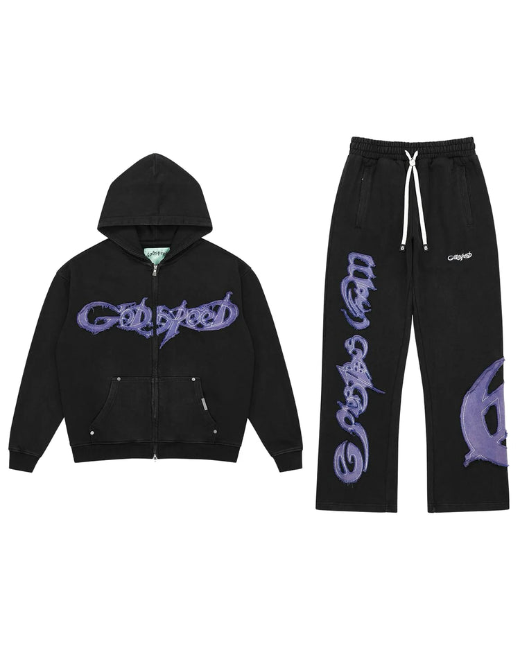Raw Import Sweatsuit Black/Blue
