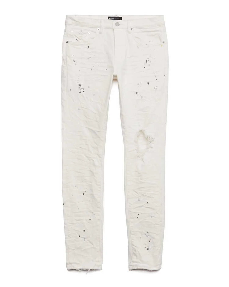 Optic Paint Blowout Pants White