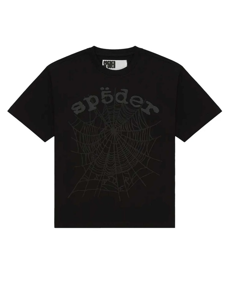 Sp5der OG Web Tee Phantom Black